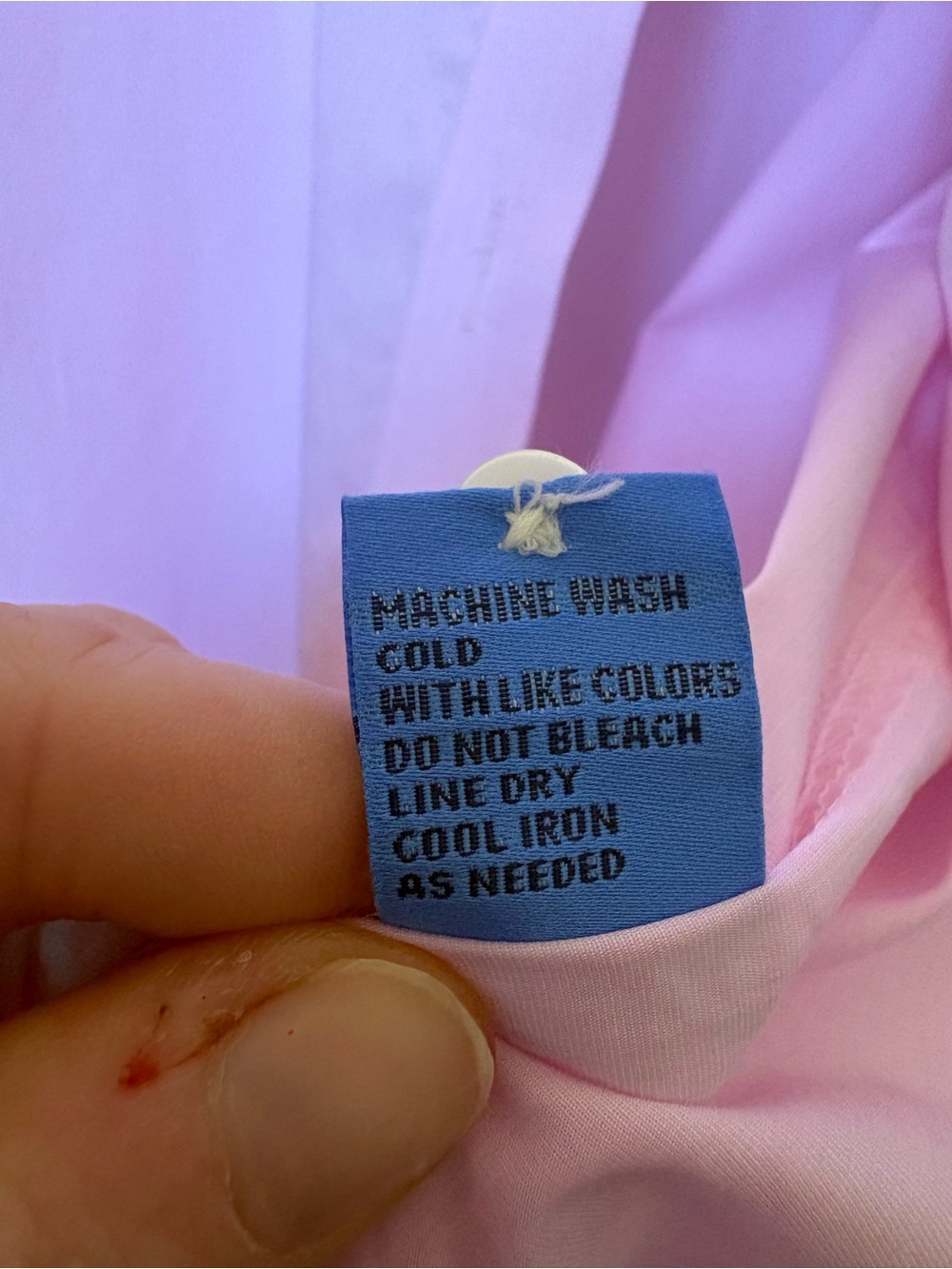 J. McLaughlin Sloane Shirt Light Pink 100% Cotton Button Down Wide Cuffs - Picture 7 of 8